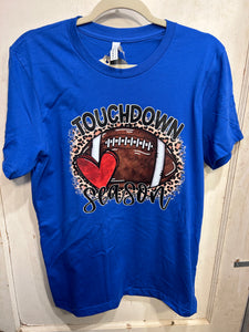 T-Shirt: Blue Touchdown tee